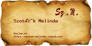 Szoták Melinda névjegykártya