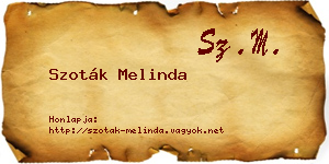 Szoták Melinda névjegykártya